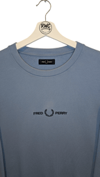 Fred Perry Embroidered Sweatshirt Blue - REWEAR CLUB
