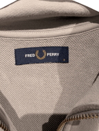 Fred Perry Grey Quarter Zip Sweatshirt Mens Jumper Embroidered Logo Size Small - REWEAR CLUB