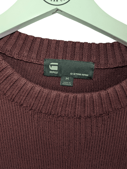 G - Star Raw Men's Burgundy Swestshirt Jumper Size Medium - REWEAR CLUB