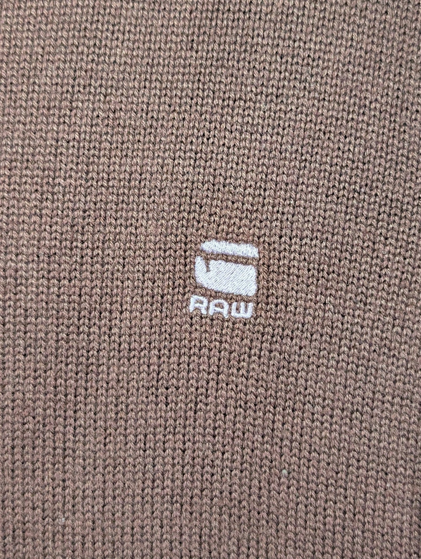 G - Star Raw Men's Burgundy Swestshirt Jumper Size Medium - REWEAR CLUB