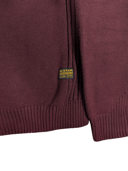 G - Star Raw Men's Burgundy Swestshirt Jumper Size Medium - REWEAR CLUB