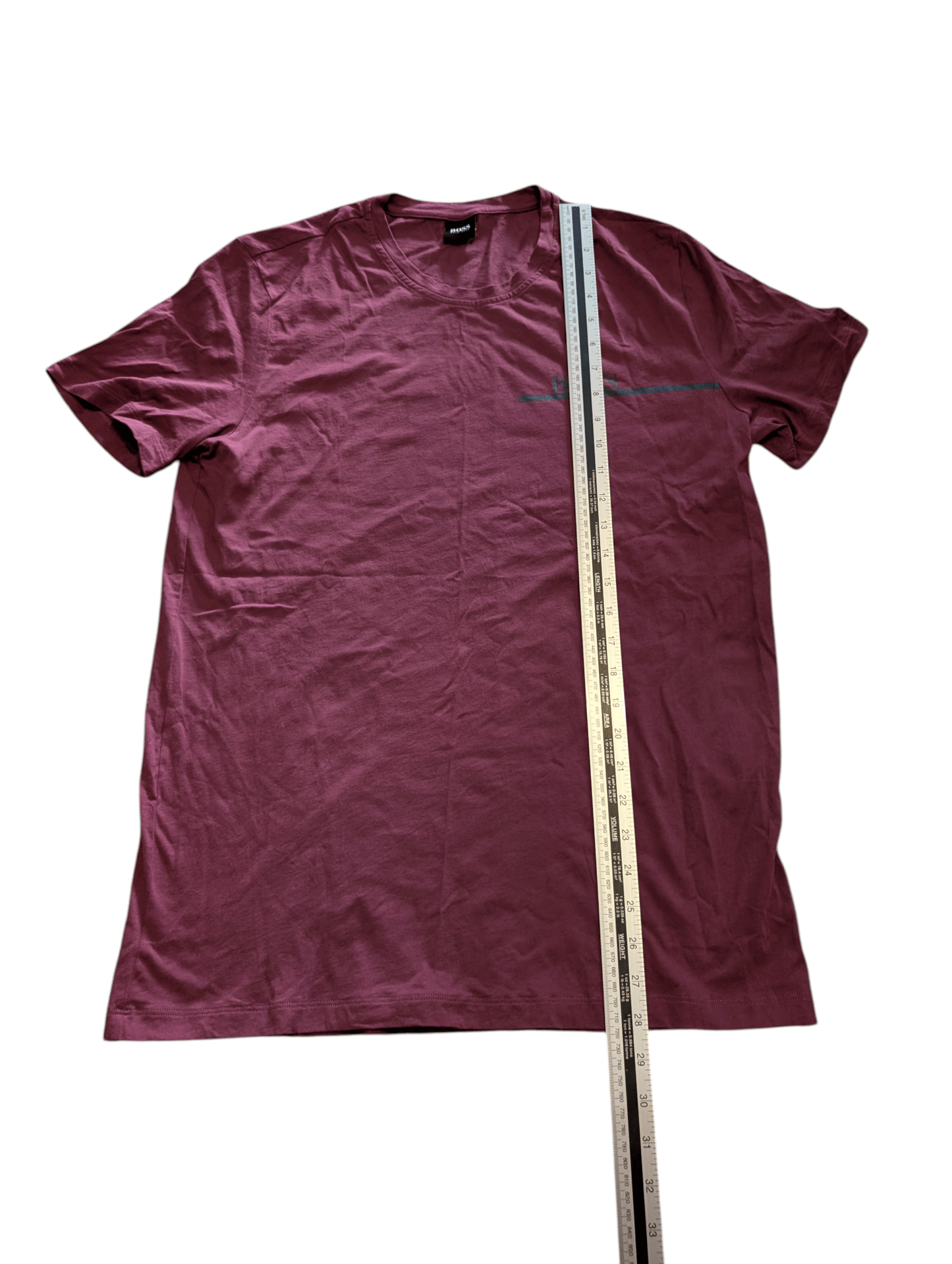 Hugo Boss Burgundy T-Shirt - Mens M - REWEAR CLUB