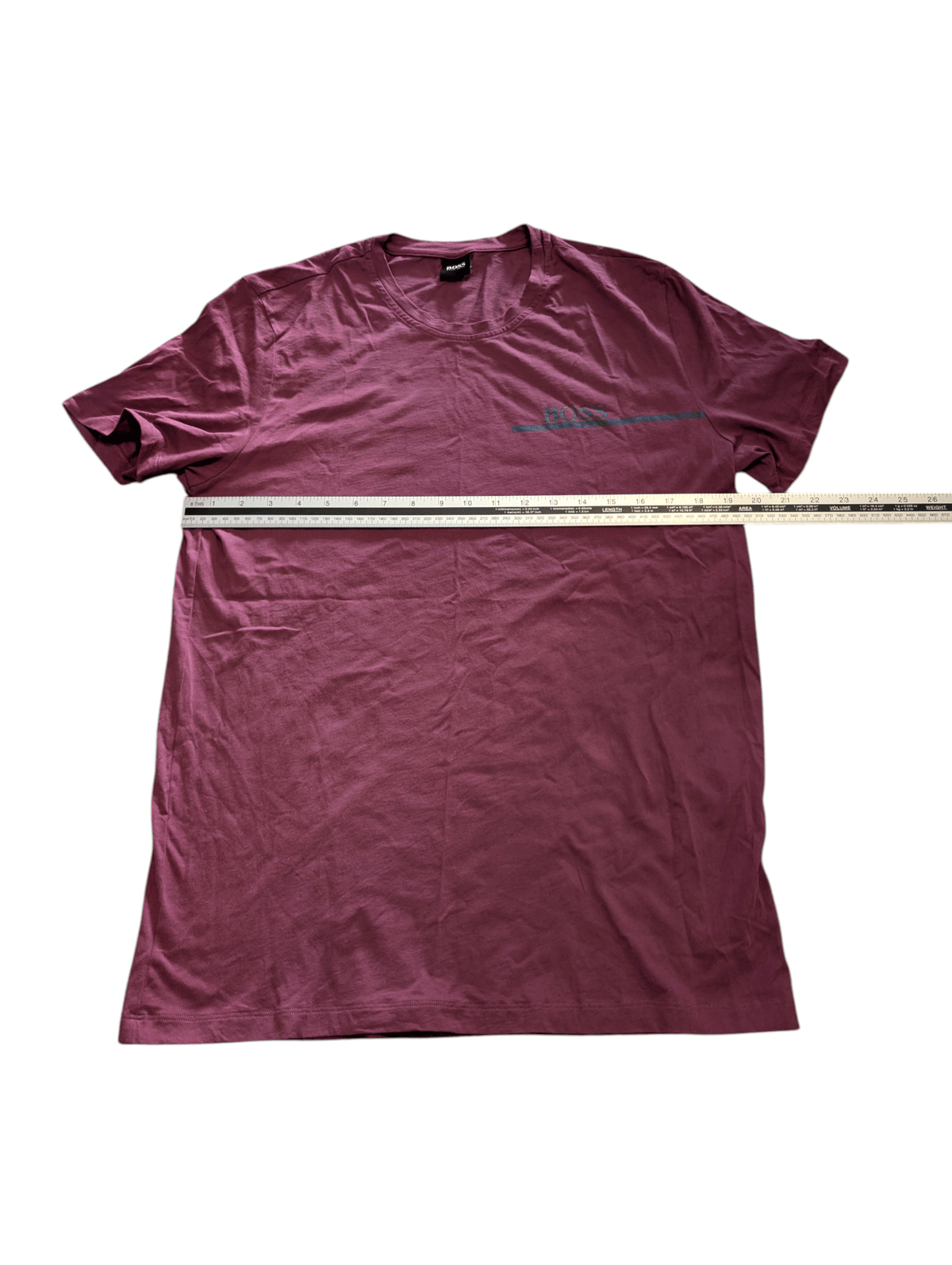 Hugo Boss Burgundy T-Shirt - Mens M - REWEAR CLUB
