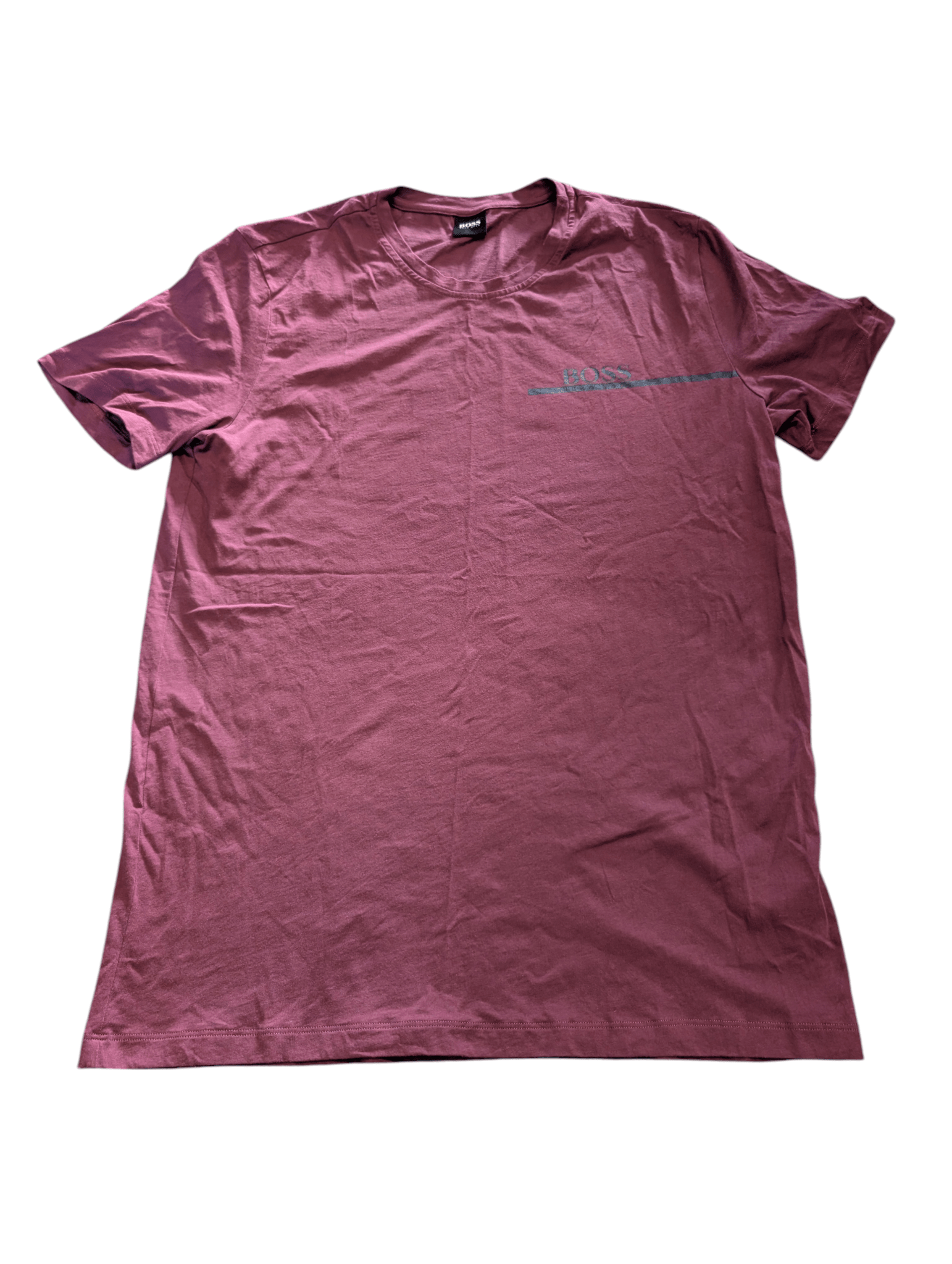 Hugo Boss Burgundy T-Shirt - Mens M - REWEAR CLUB