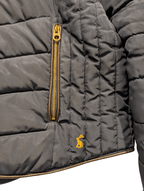 Joules Navy Puffer Jacket Womens Quilted Coat Faux Hood Winter - REWEAR CLUB