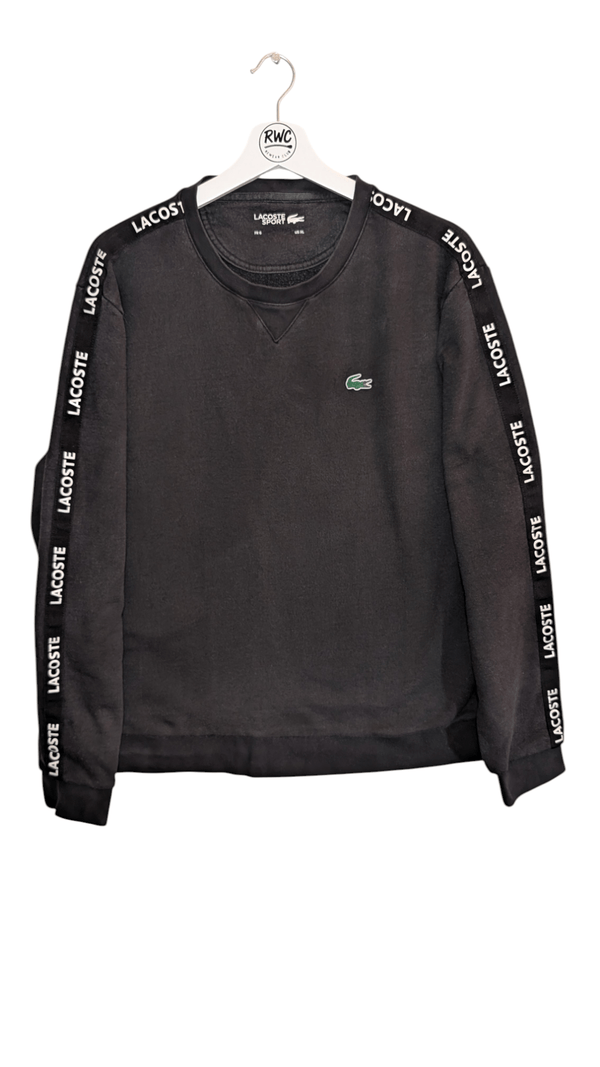 Lacoste Men's Tape Logo Jumper Black Size Extra Large