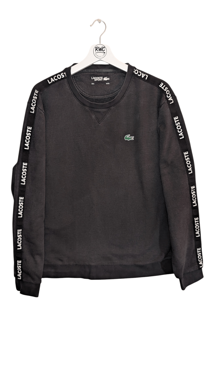 Lacoste Men's Tape Logo Jumper Black Size Extra Large