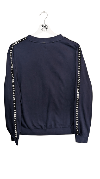 Lacoste Tape Logo Jumper Black - REWEAR CLUB