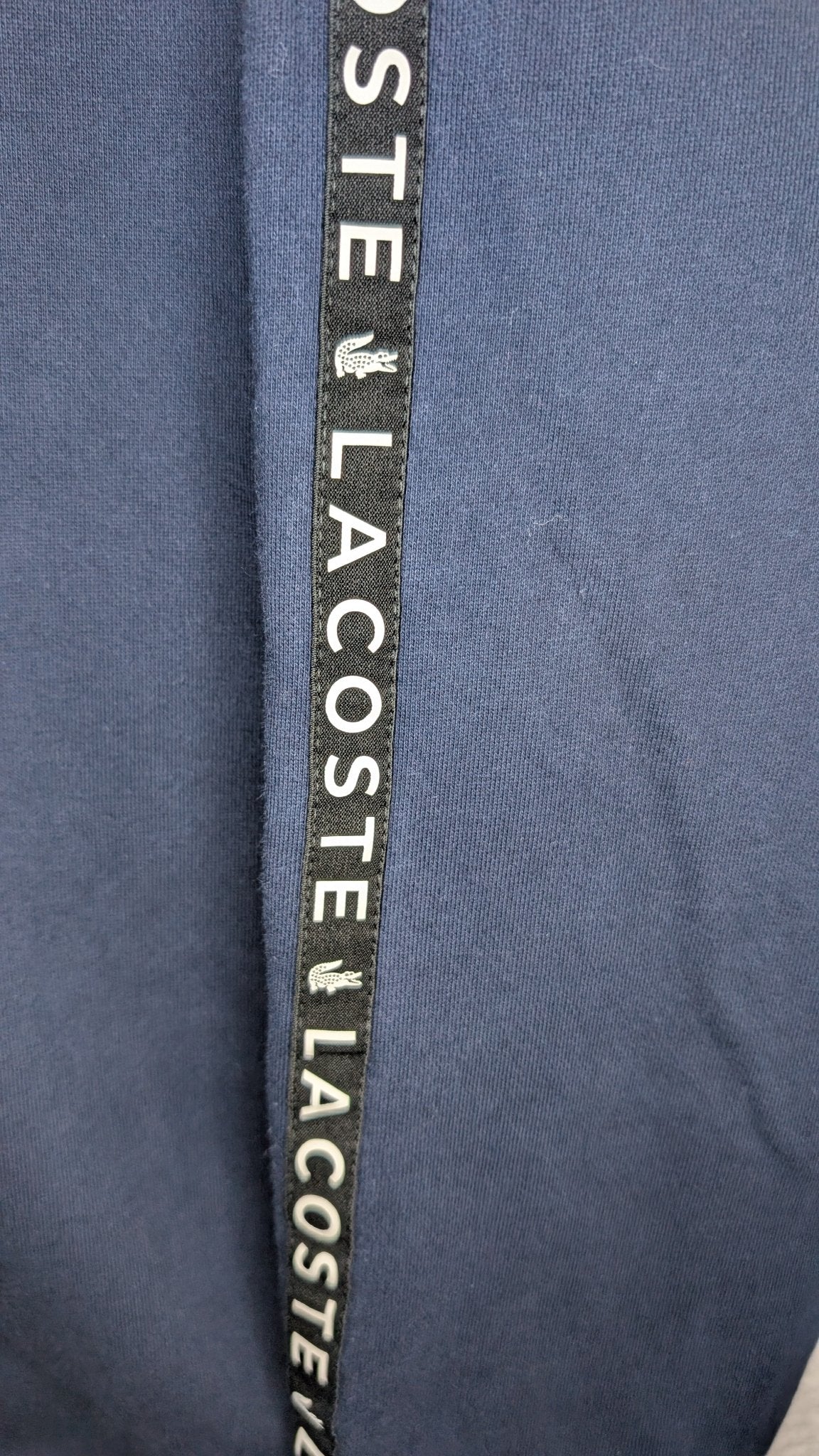 Lacoste Tape Logo Jumper Black - REWEAR CLUB