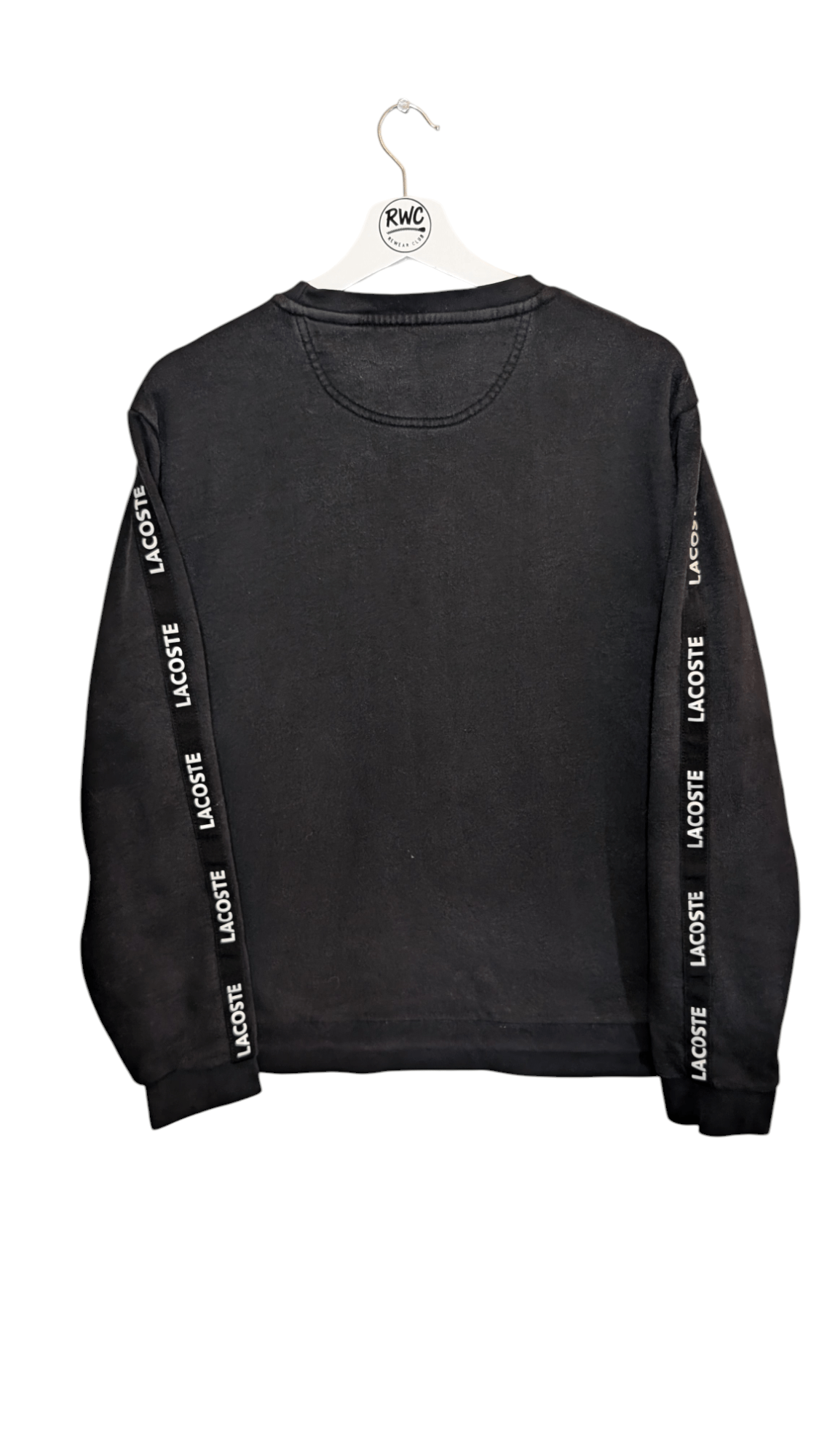 Lacoste Tape Logo Jumper Black - REWEAR CLUB