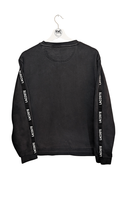 Lacoste Tape Logo Jumper Black - REWEAR CLUB