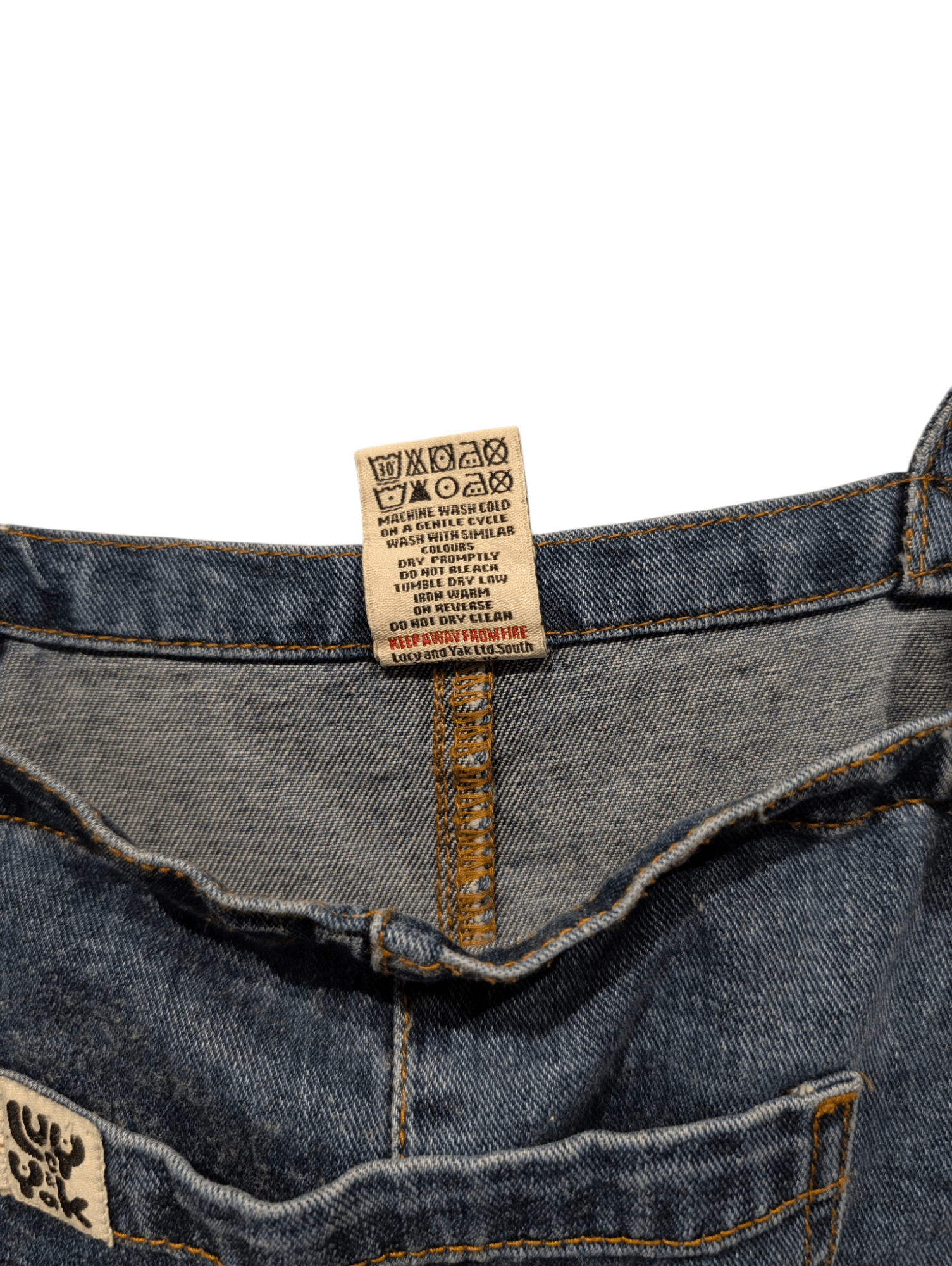 Lucy & Yak Women's Mid Wash Blue Dungarees Denim Size 14 - REWEAR CLUB