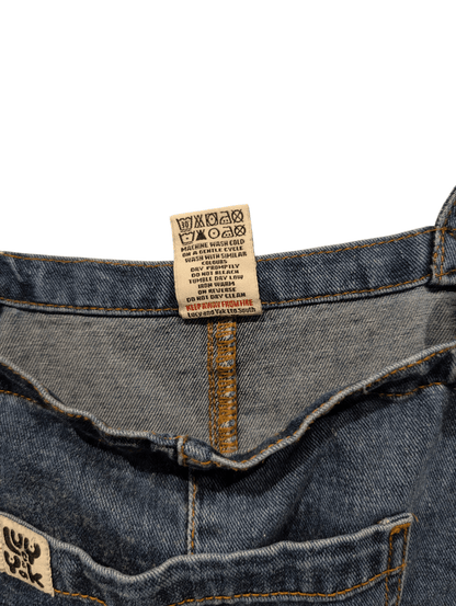 Lucy & Yak Women's Mid Wash Blue Dungarees Denim Size 14 - REWEAR CLUB