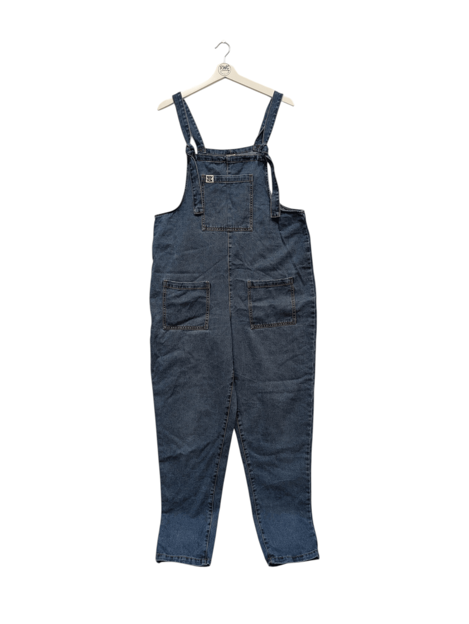 Lucy & Yak Women's Mid Wash Blue Dungarees Denim Size 14 - REWEAR CLUB