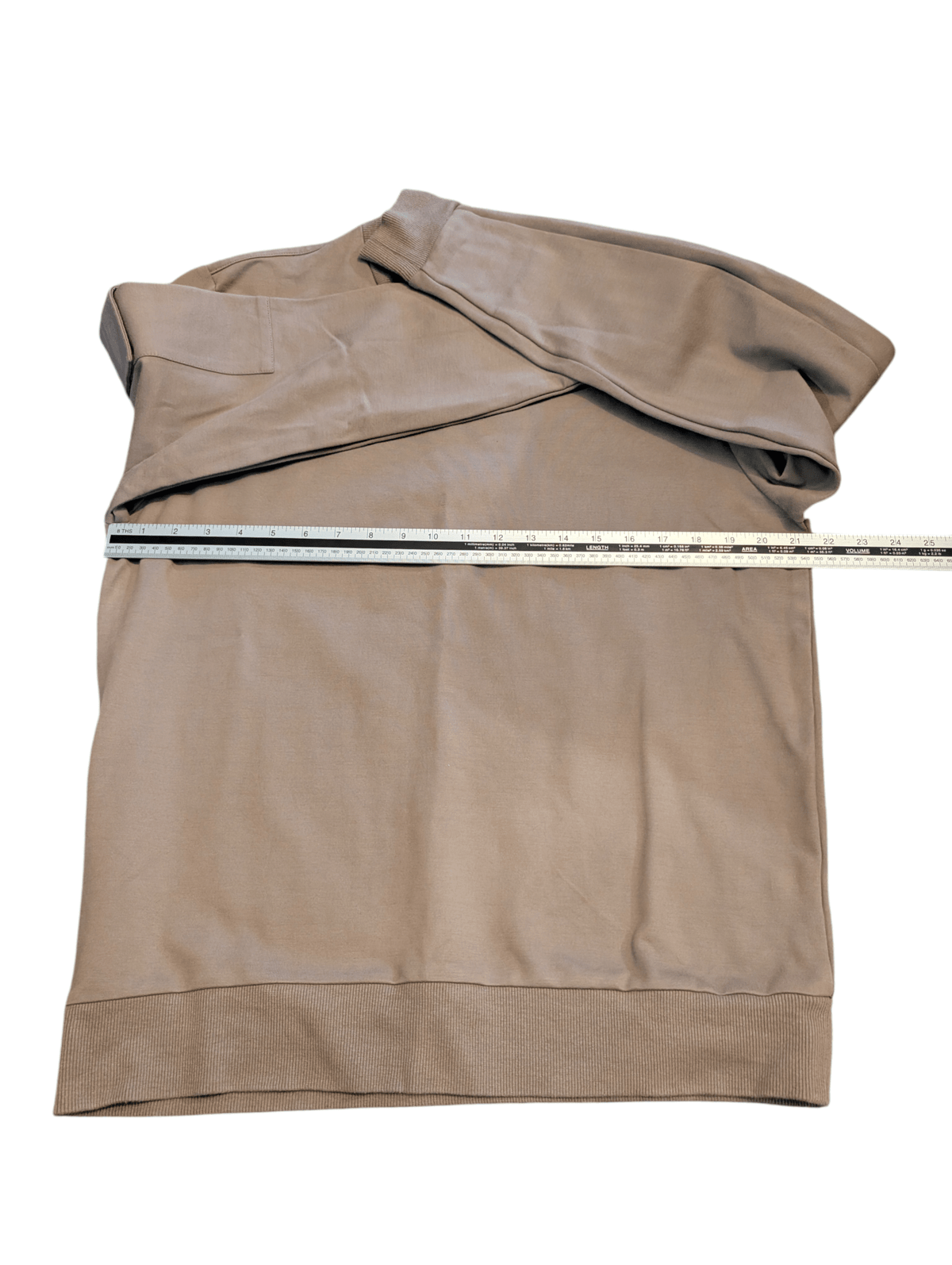 Luke Beige Jumper with Arm Patch - Mens L - REWEAR CLUB