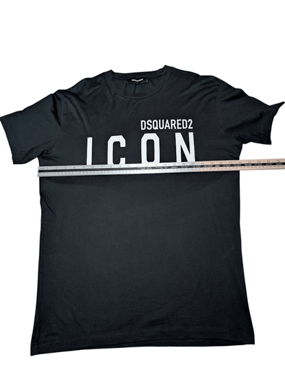 Men's DSquared2 Icon Logo T-shirt Black Size Large - REWEAR CLUB