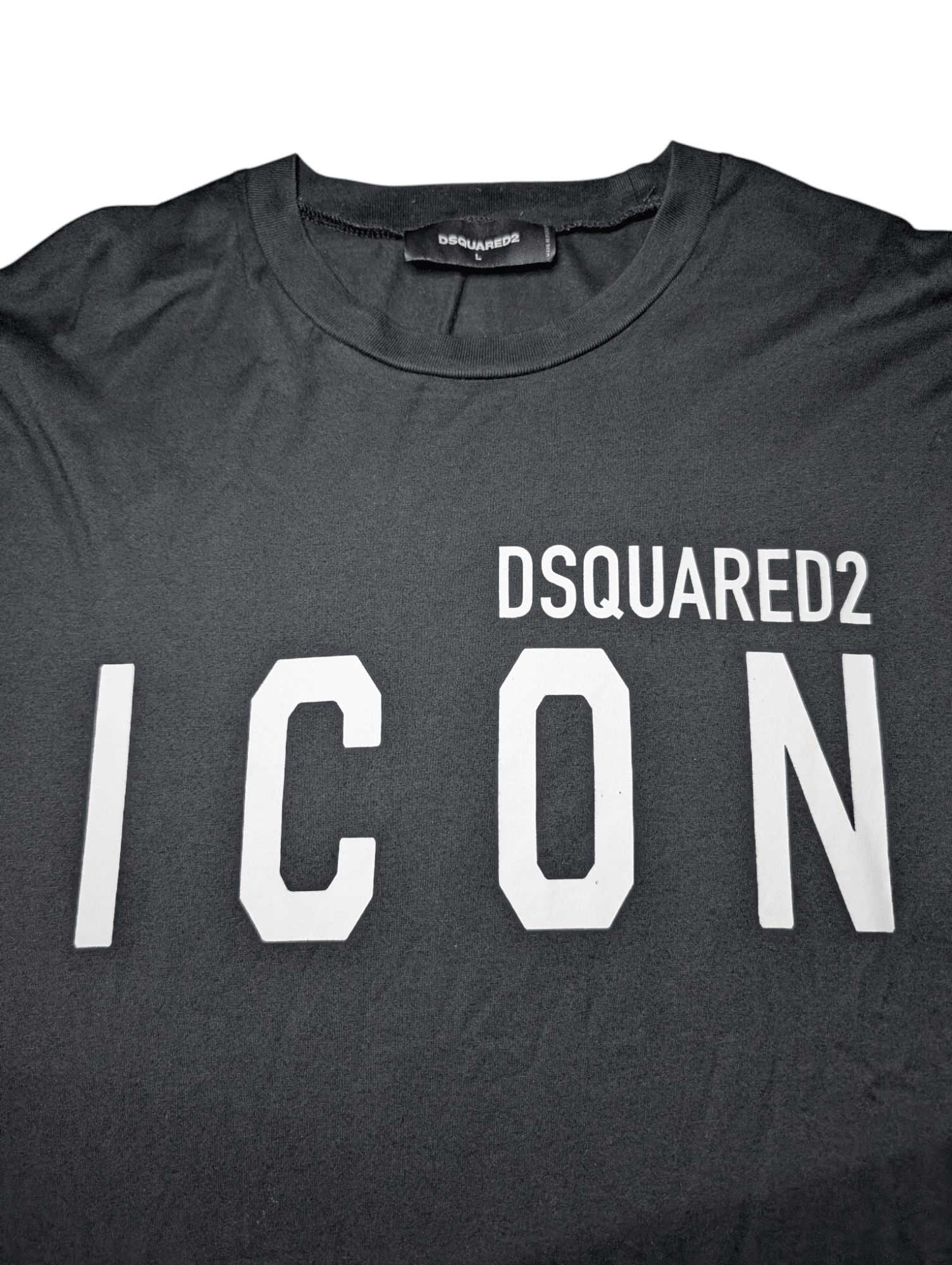 Men's DSquared2 Icon Logo T-shirt Black Size Large - REWEAR CLUB