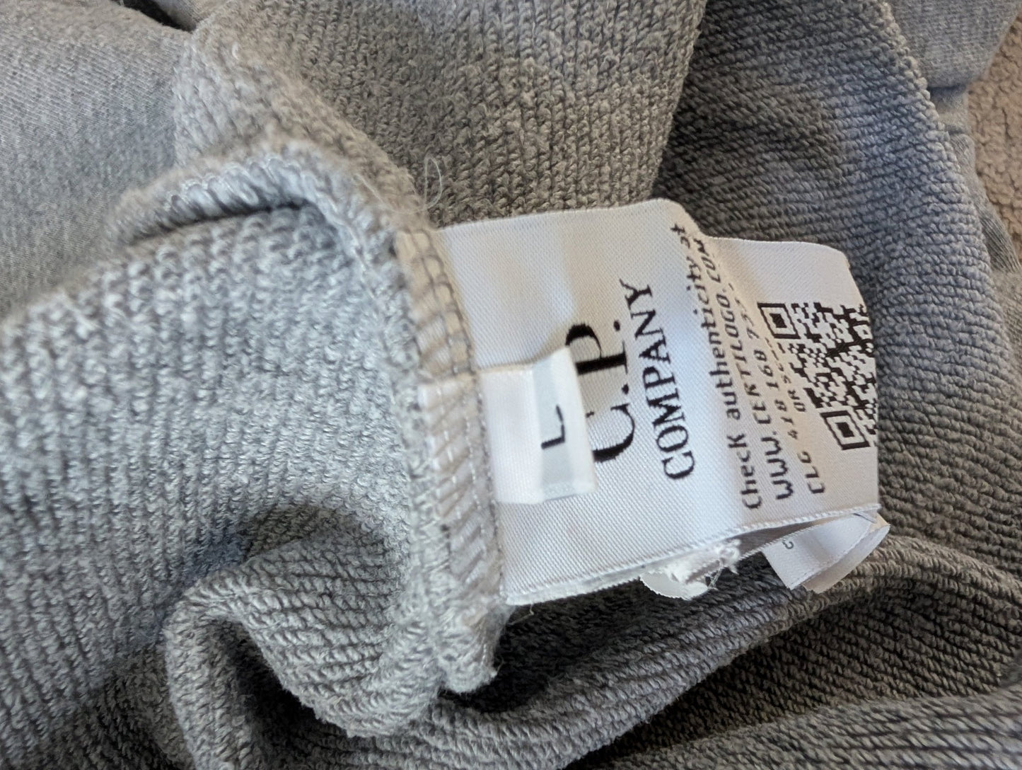 Mens Greystone C.P Company Diagonal Raised Fleece Lens Sweatshirt Jumper Size Large - REWEAR CLUB