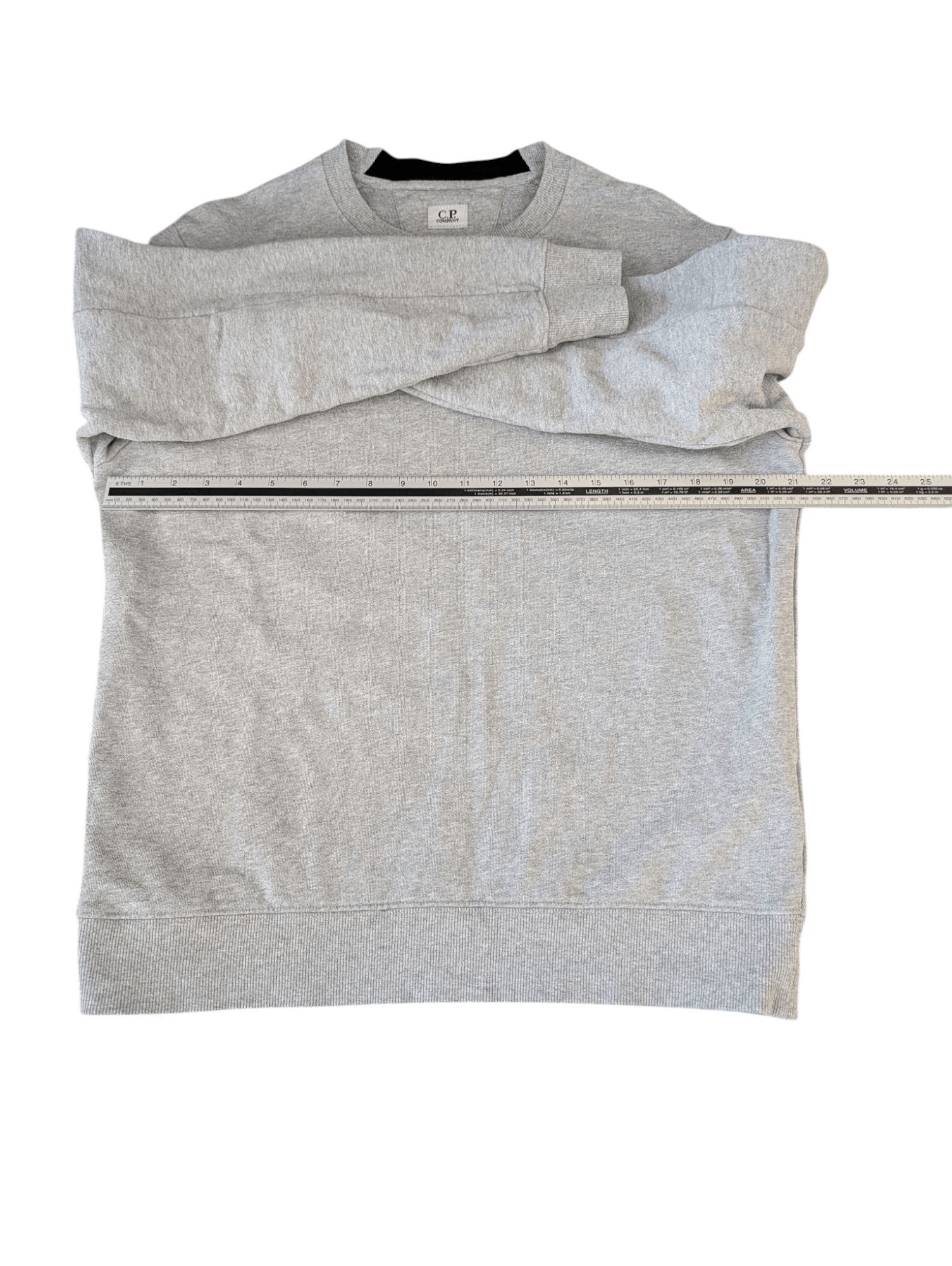 Mens Greystone C.P Company Diagonal Raised Fleece Lens Sweatshirt Jumper Size Large - REWEAR CLUB