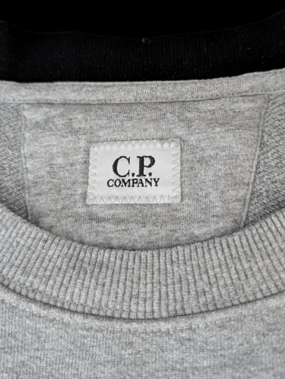 Mens Greystone C.P Company Diagonal Raised Fleece Lens Sweatshirt Jumper Size Large - REWEAR CLUB