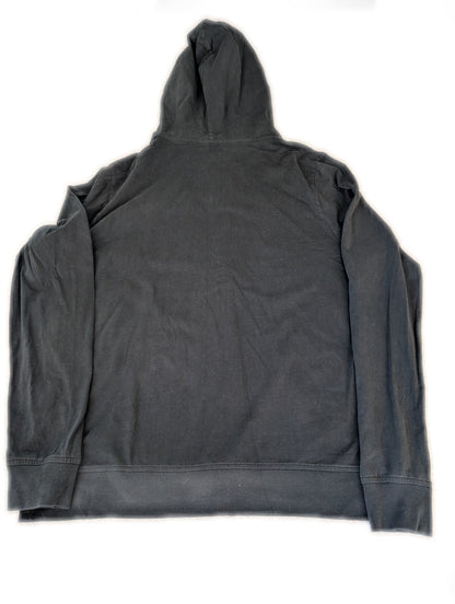 Men's Large All Saints Black Full Zip Hoodie - REWEAR CLUB