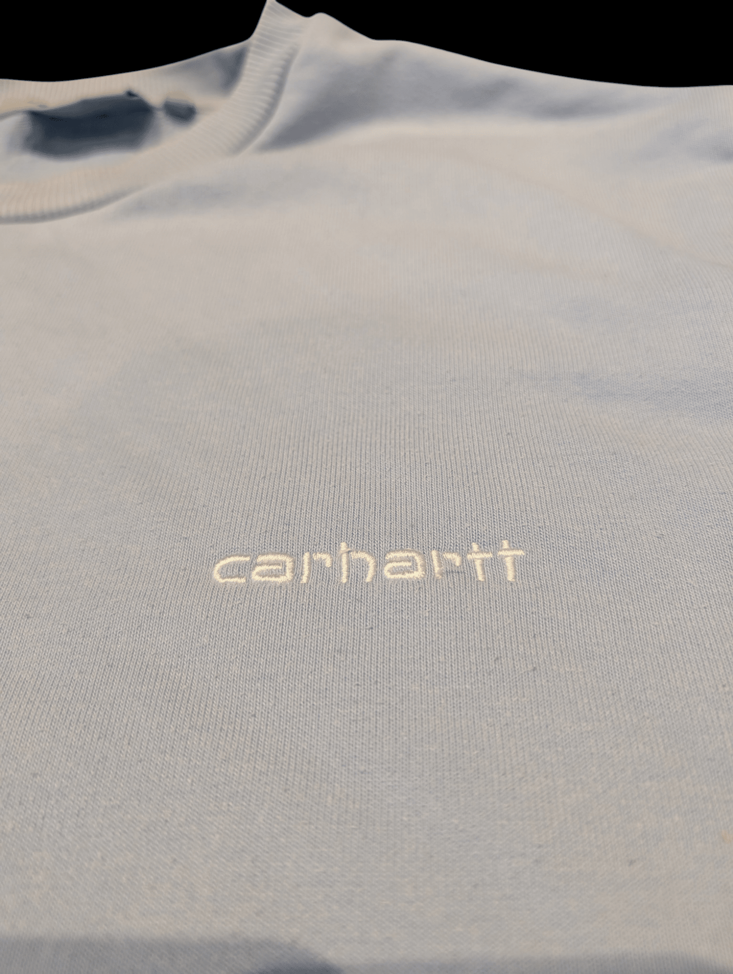 Mens Light Blue Carhartt Jumper Sweatshirt Size Extra Large (XL) - REWEAR CLUB