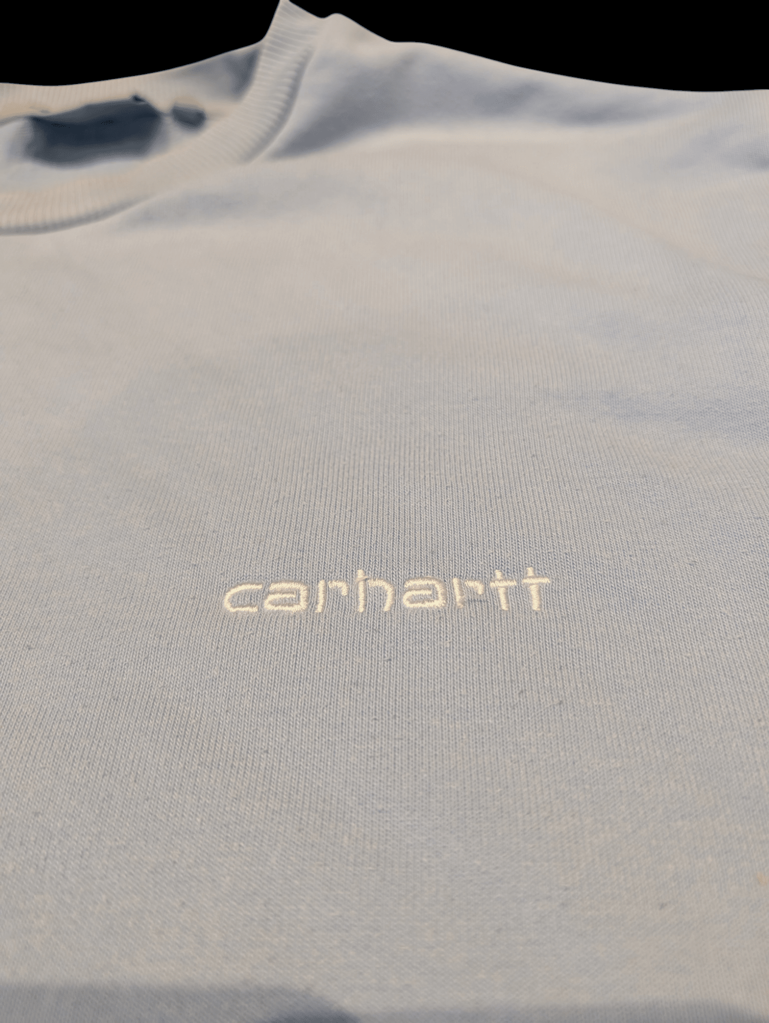 Mens Light Blue Carhartt Jumper Sweatshirt Size Extra Large (XL) - REWEAR CLUB