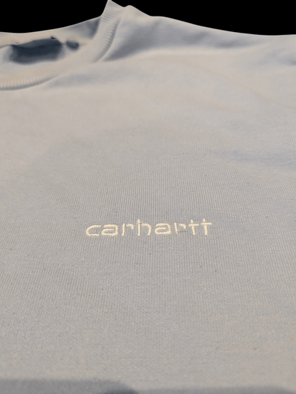 Mens Light Blue Carhartt Jumper Sweatshirt Size Extra Large (XL) - REWEAR CLUB