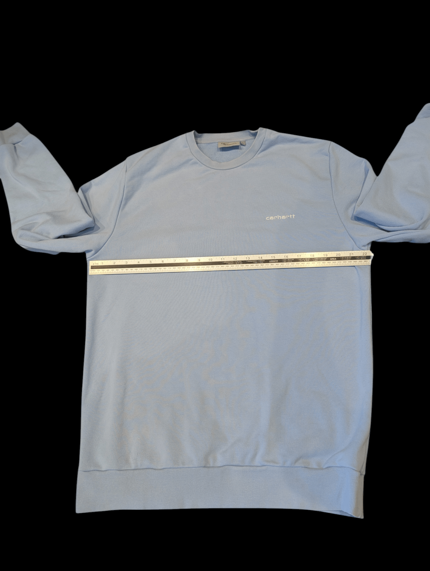Mens Light Blue Carhartt Jumper Sweatshirt Size Extra Large (XL) - REWEAR CLUB