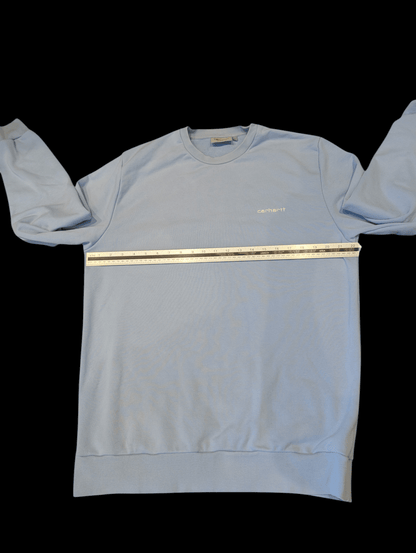 Mens Light Blue Carhartt Jumper Sweatshirt Size Extra Large (XL) - REWEAR CLUB