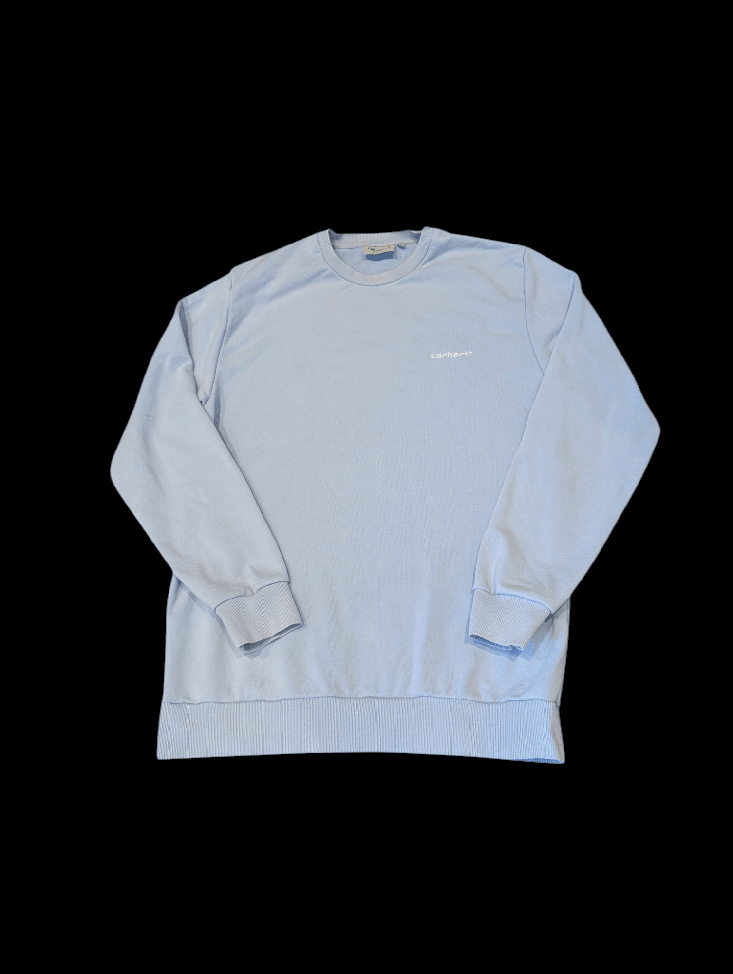 Mens Light Blue Carhartt Jumper Sweatshirt Size Extra Large (XL) - REWEAR CLUB