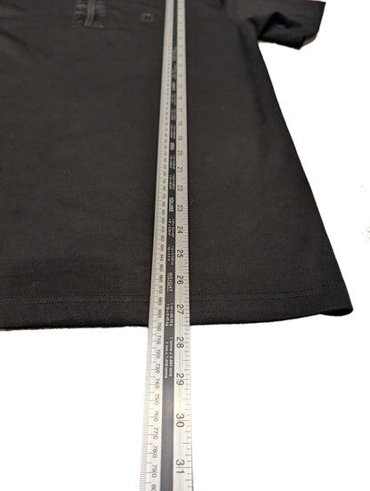 Men's Luke Mainline Quarter Zip Black Large Polo Shirt - REWEAR CLUB