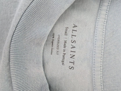 Men's Oversized All Saints Baby Blue T-shirt Small - REWEAR CLUB