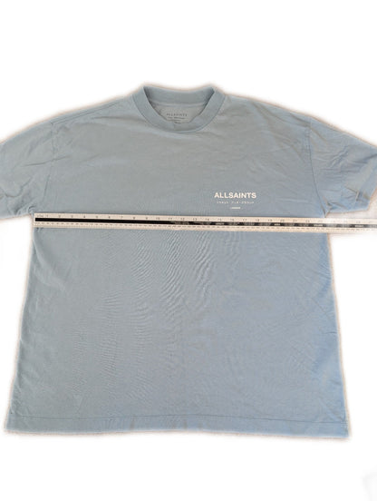 Men's Oversized All Saints Baby Blue T-shirt Small - REWEAR CLUB
