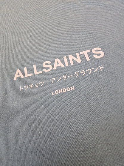 Men's Oversized All Saints Baby Blue T-shirt Small - REWEAR CLUB