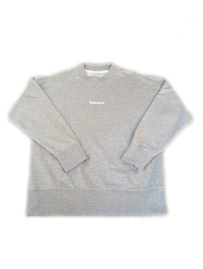 Men's Small Oversized Timberland Sweatshirt Jumper Grey - REWEAR CLUB