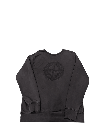 Men's Stone Island "Reversible" Logo Jumper Black Size XXL - REWEAR CLUB