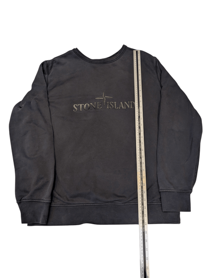 Men's Stone Island "Reversible" Logo Jumper Black Size XXL - REWEAR CLUB