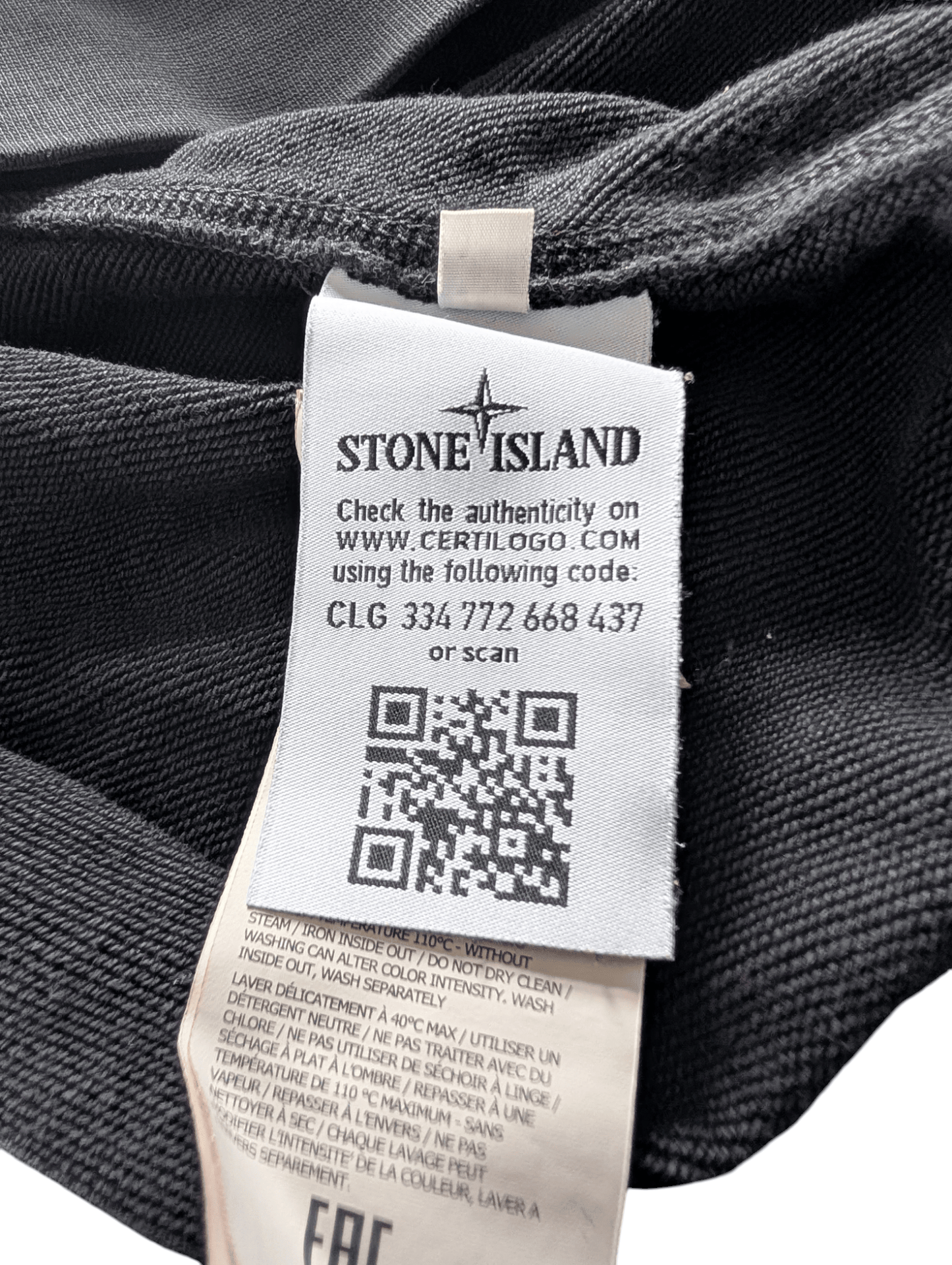 Men's Stone Island "Reversible" Logo Jumper Black Size XXL - REWEAR CLUB