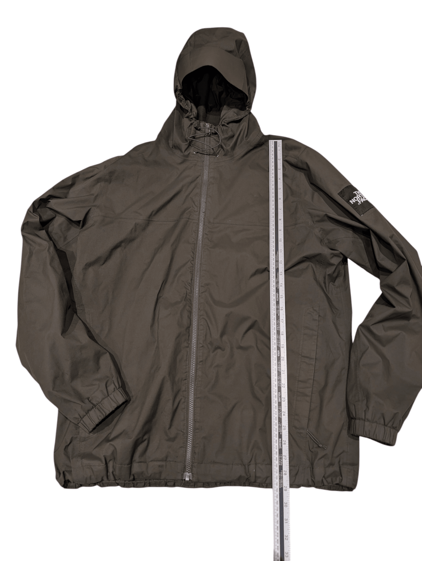 Men's The North Face Dark Green Khaki Windbreaker Coat Jacket Size XL Extra Large - REWEAR CLUB