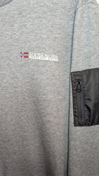 Napapijri Crew Neck Jumper Grey - REWEAR CLUB