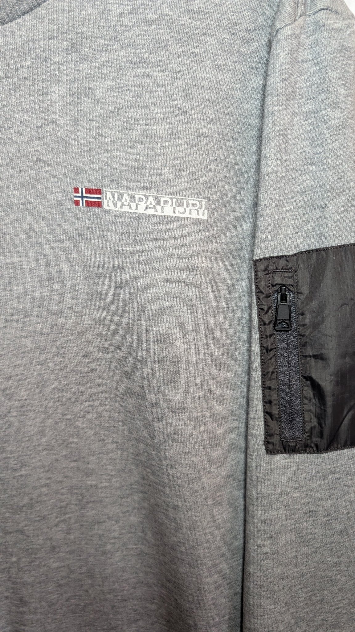 Napapijri Crew Neck Jumper Grey - REWEAR CLUB