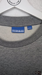 Napapijri Crew Neck Jumper Grey - REWEAR CLUB