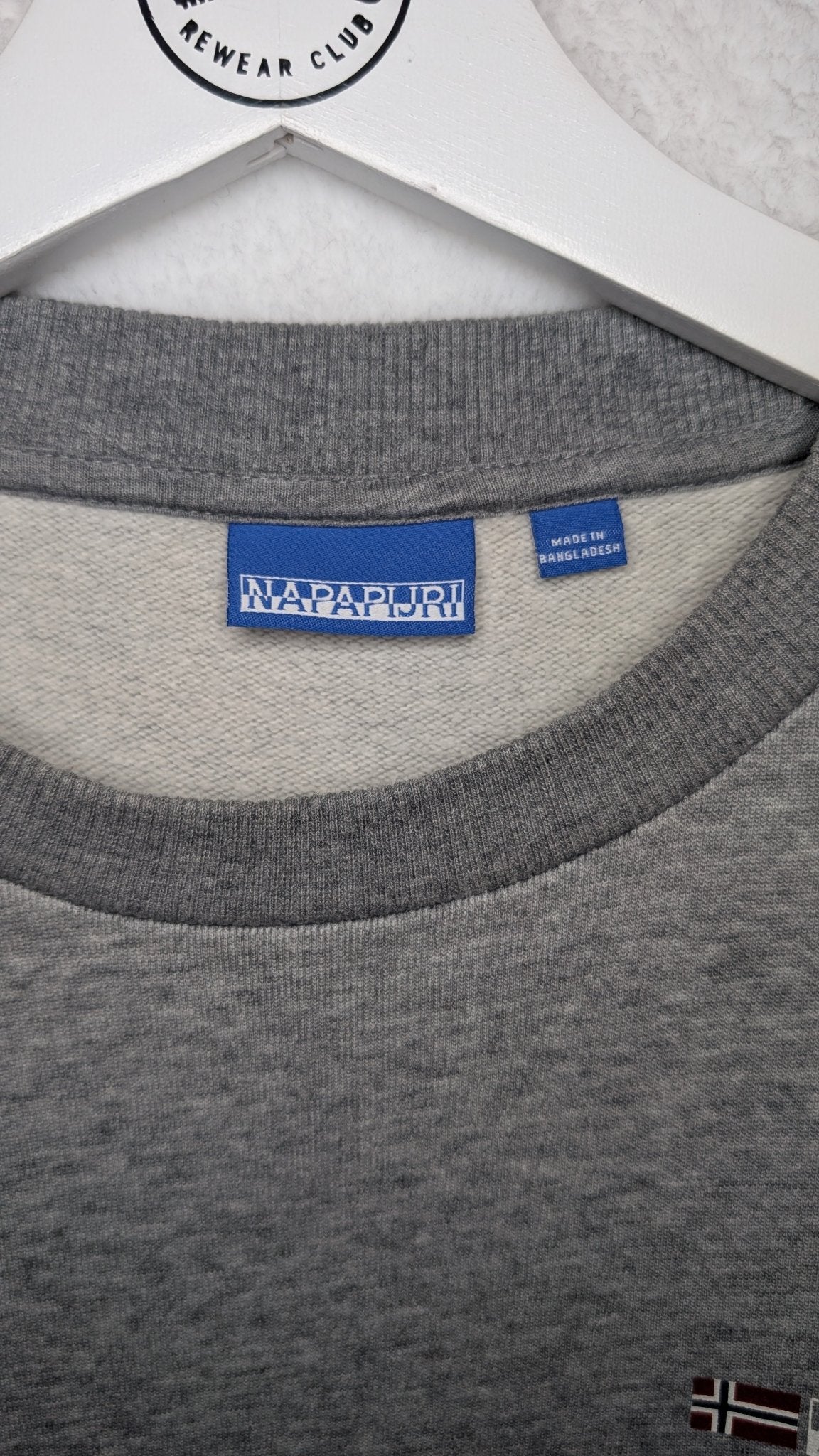 Napapijri Crew Neck Jumper Grey - REWEAR CLUB