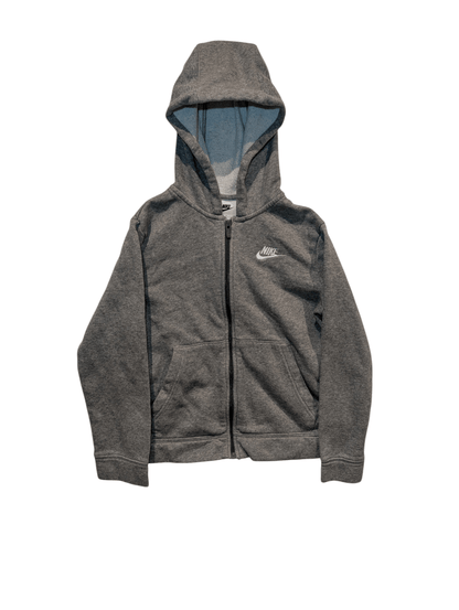 Nike Boy's Hoodie Embroidered Logo Grey Size S 128/137cm - REWEAR CLUB