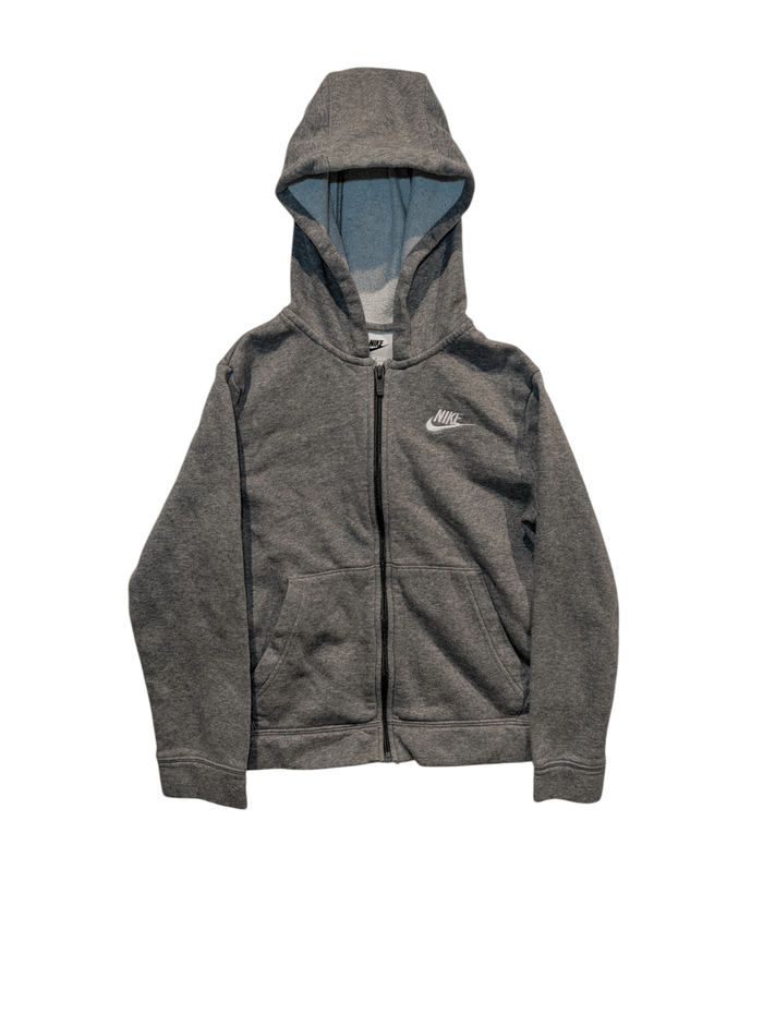 Nike Boy's Hoodie Embroidered Logo Grey Size S 128/137cm
