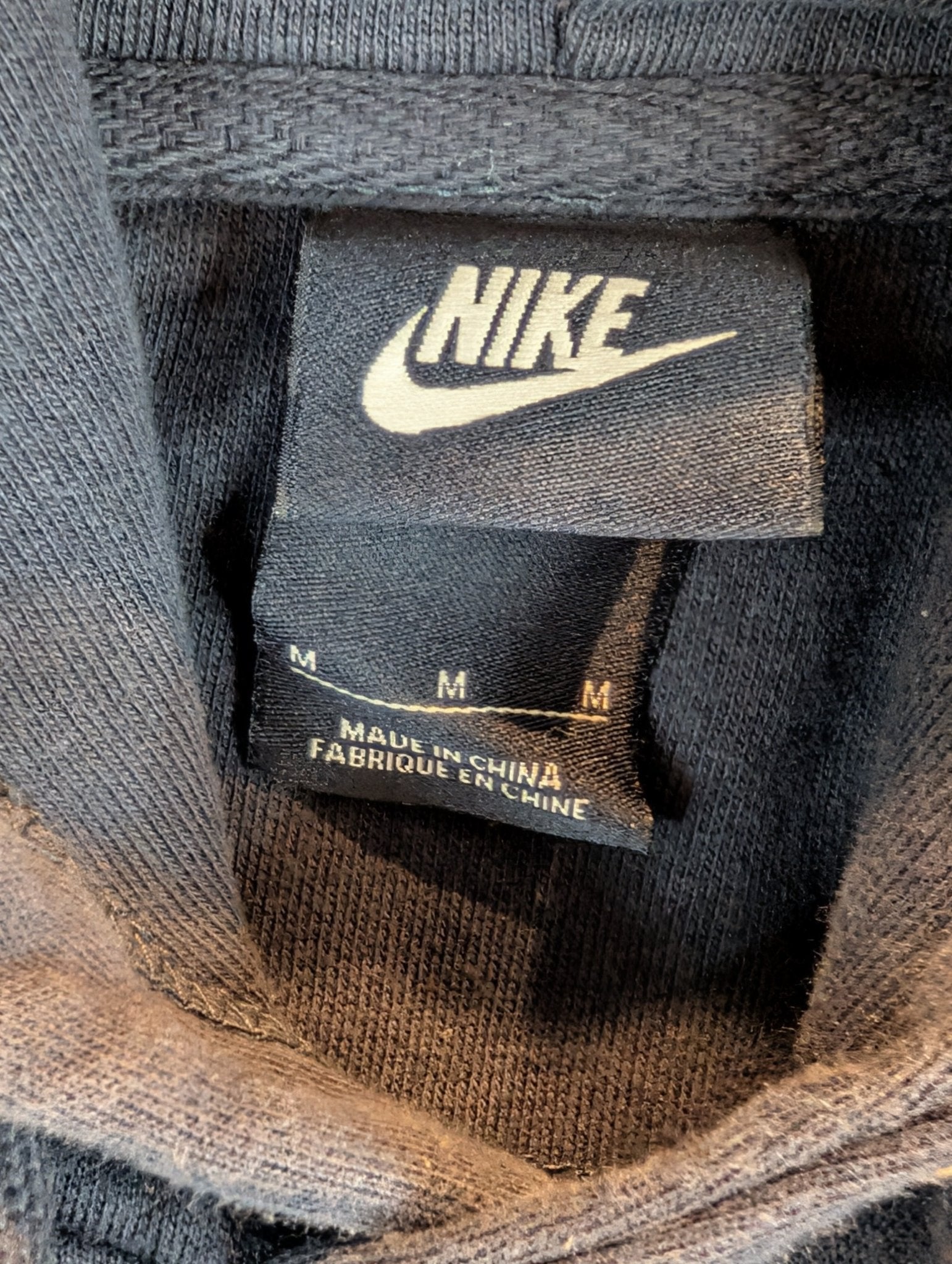 Nike Men's Logo Navy Hoodie Jumper Size Medium - REWEAR CLUB