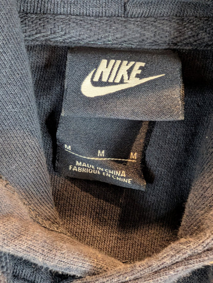 Nike Men's Logo Navy Hoodie Jumper Size Medium - REWEAR CLUB