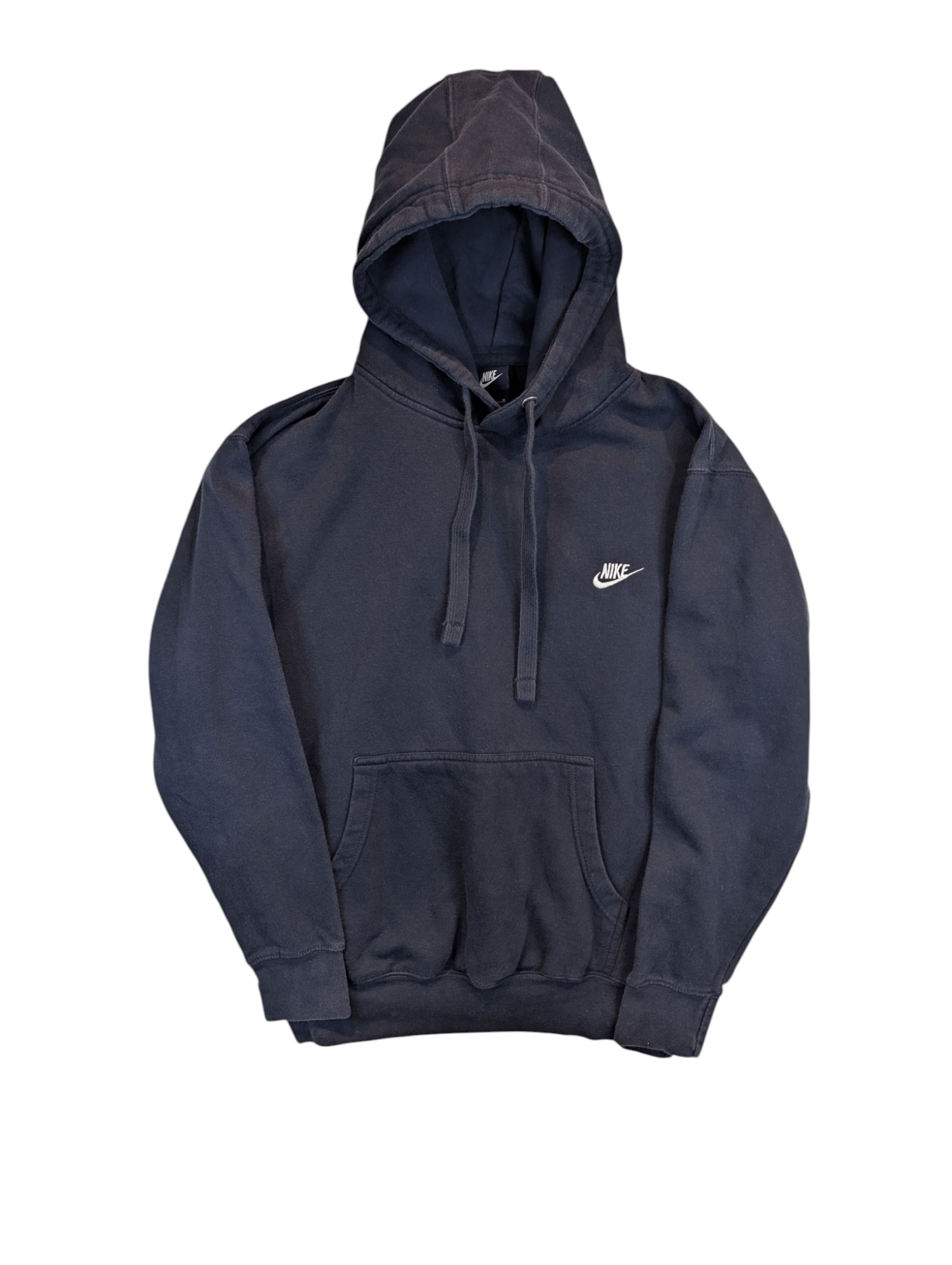 Nike Men's Logo Navy Hoodie Jumper Size Medium - REWEAR CLUB