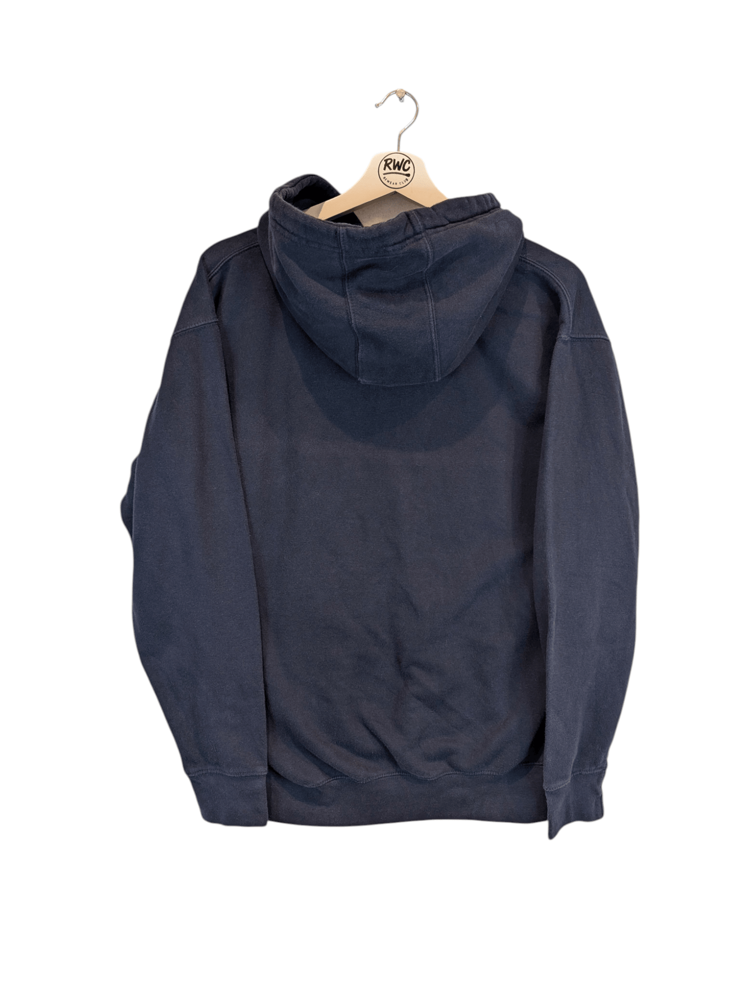 Nike Men's Logo Navy Hoodie Jumper Size Medium - REWEAR CLUB